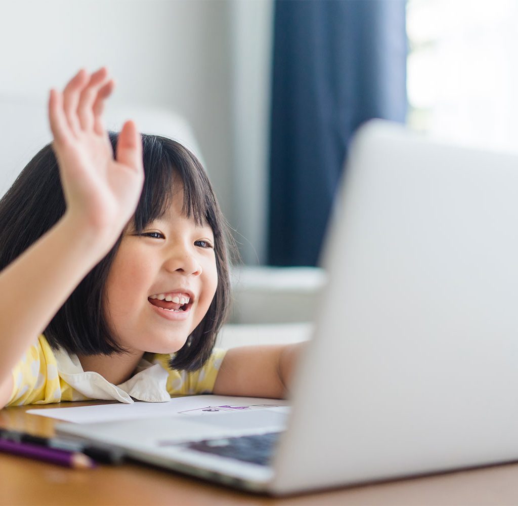 kid video chat with teacher