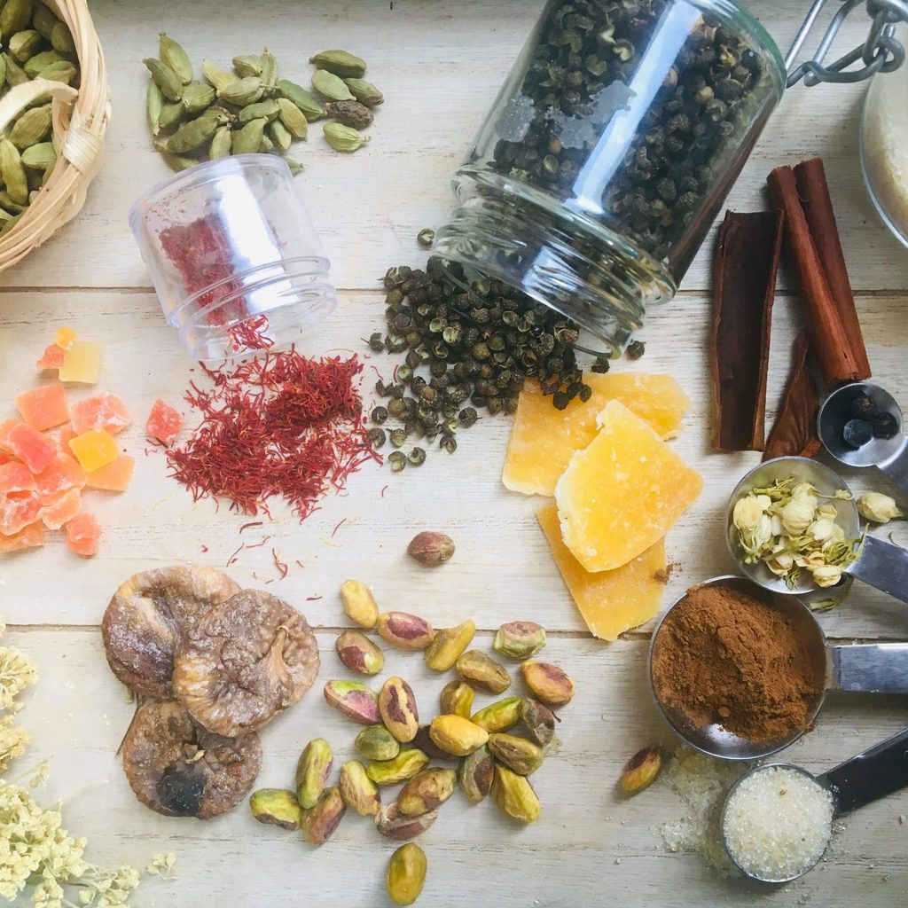 assorted dried fruits on table