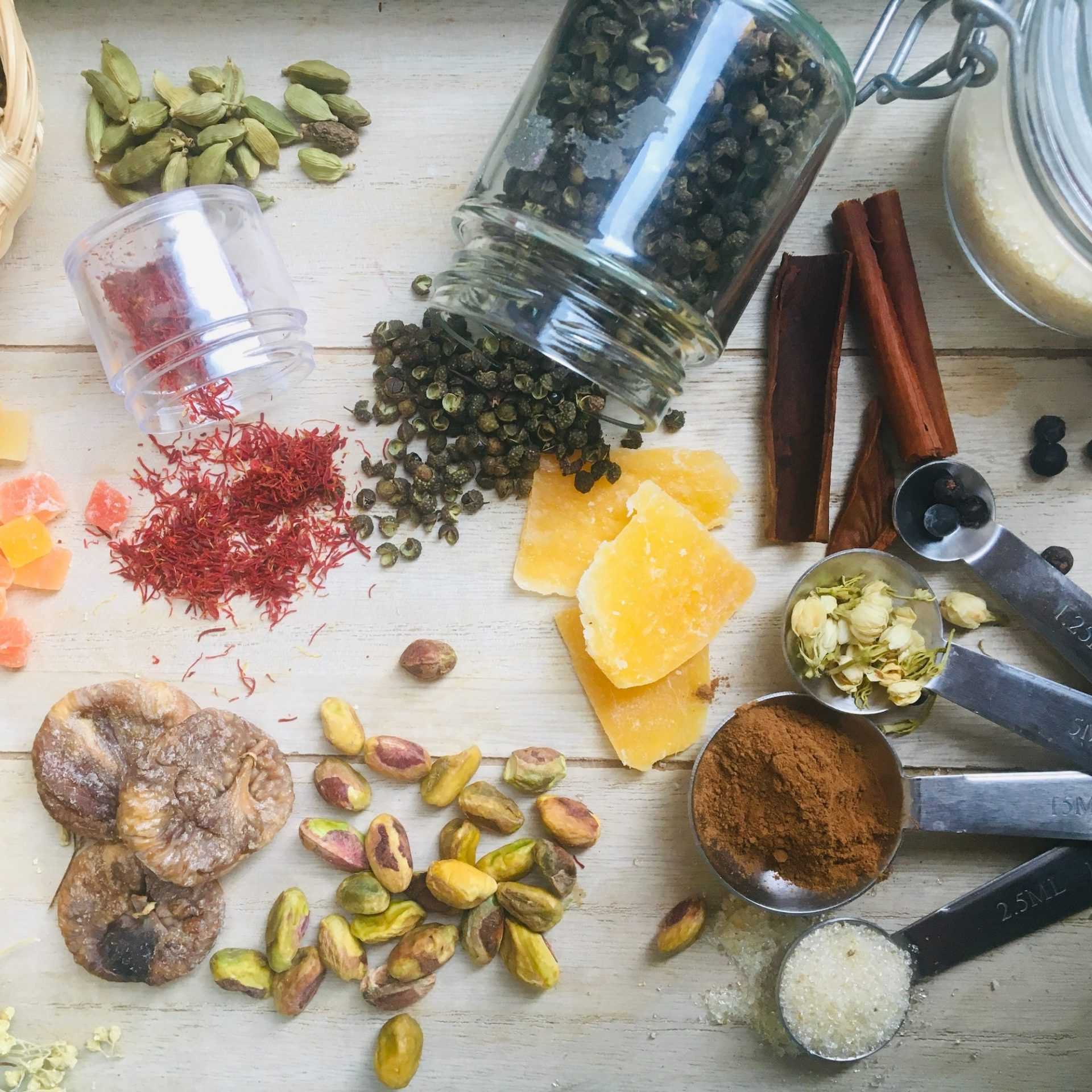 assorted dried fruits on table