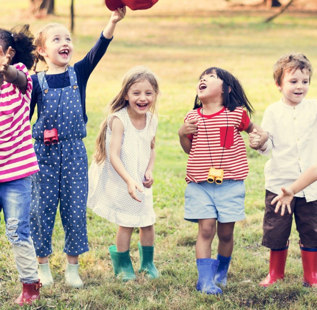 Group of kids in a park