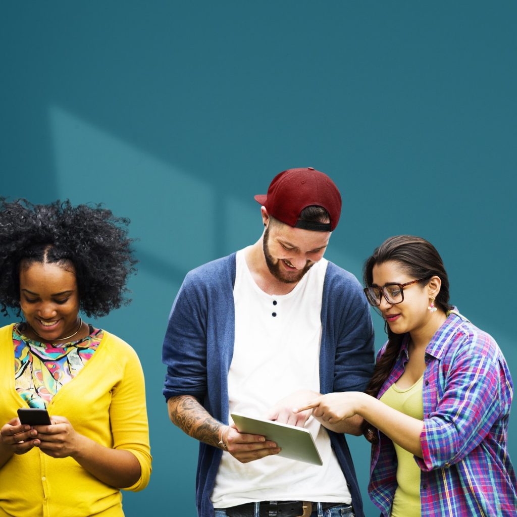Two young boys playing together