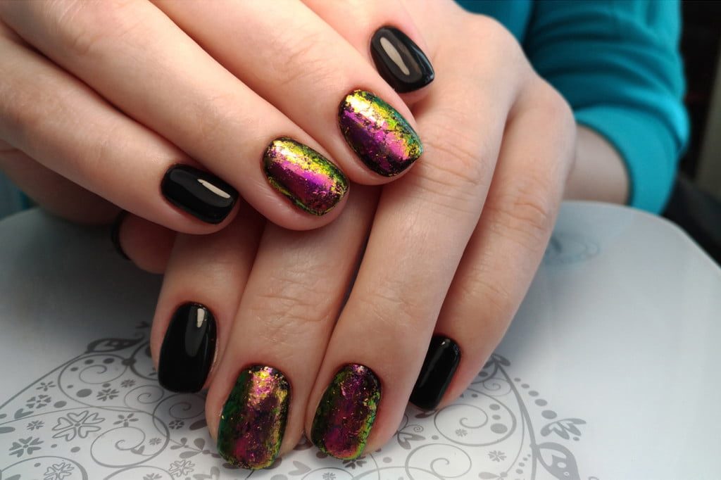 Painted nails after manicure