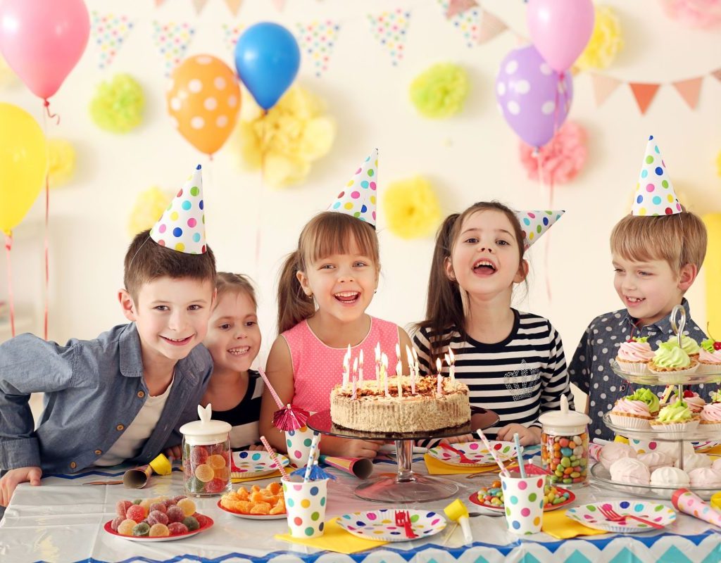 Children at a birthday party