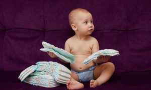 Baby boy with diapers