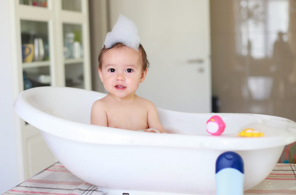 Baby in bathtub