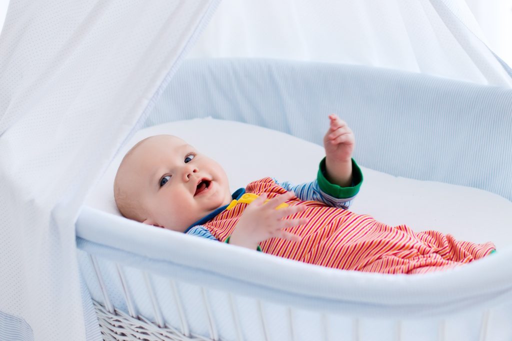 baby in a bassinet