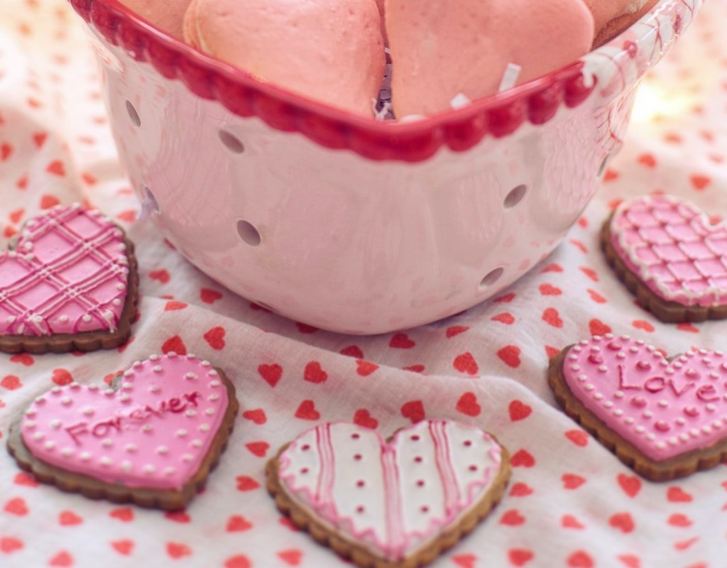 heart shaped cookies to celebrate Valentine's Day