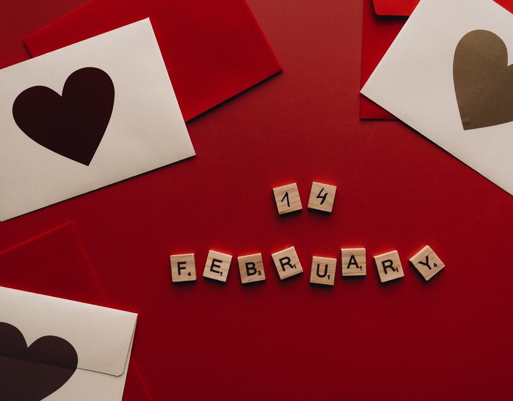 Heart valentines for February 14