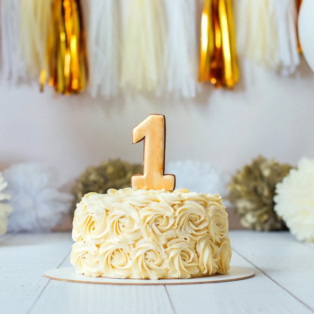 A baby's first birthday cake