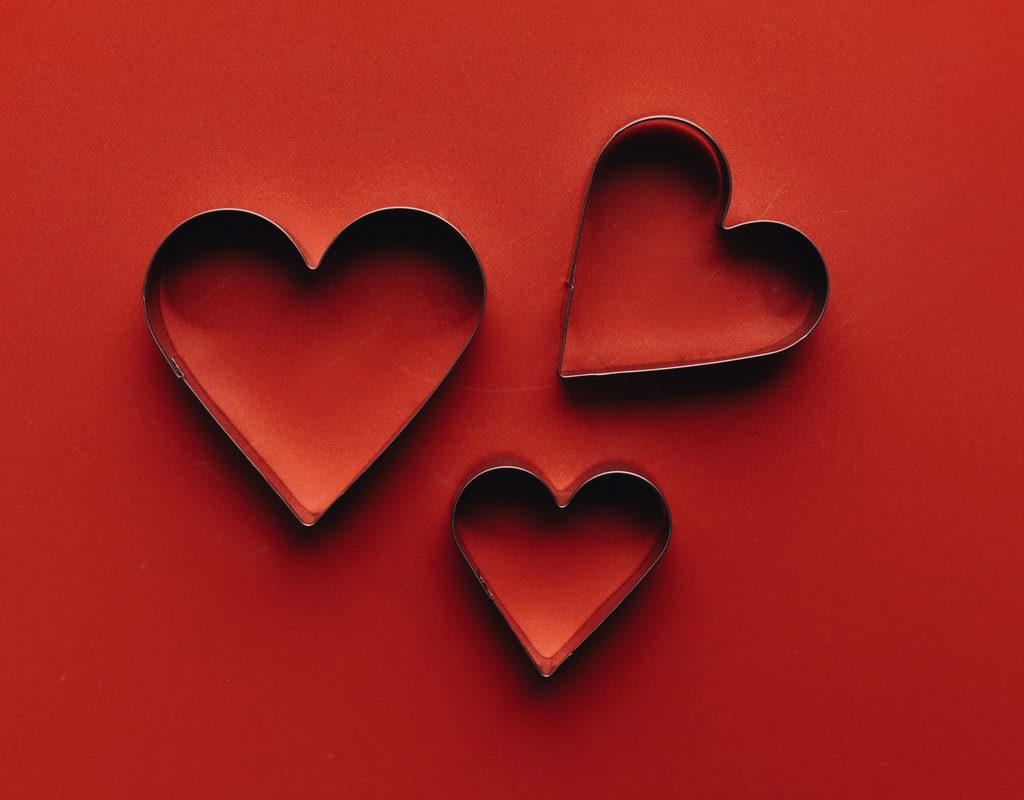 Cookie cutouts for Valentine's Day