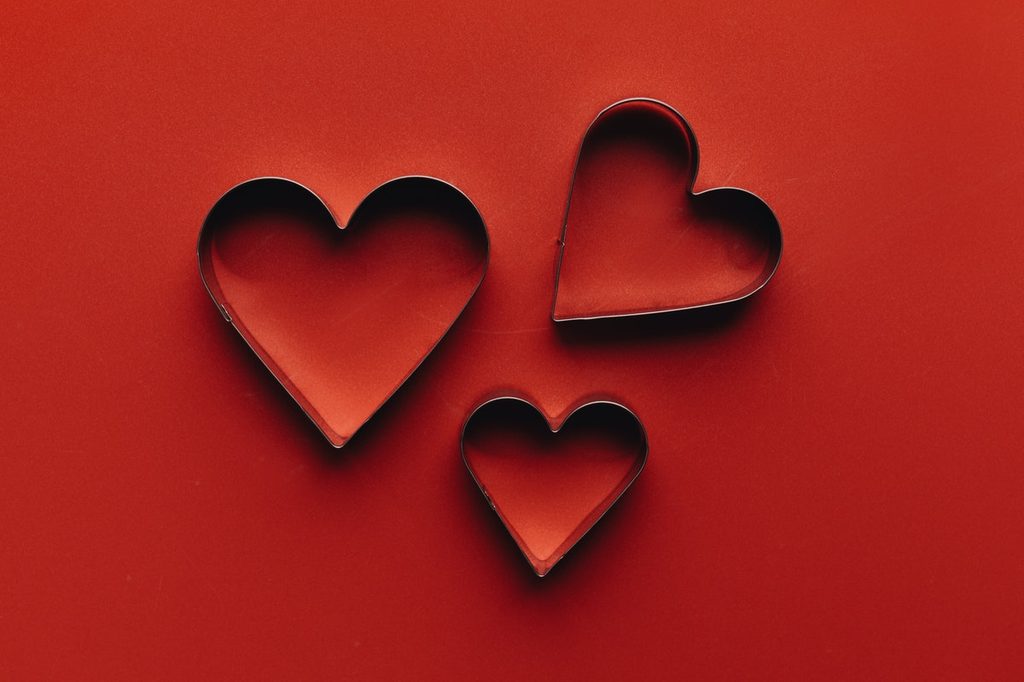 Cookie cutouts for Valentine's Day