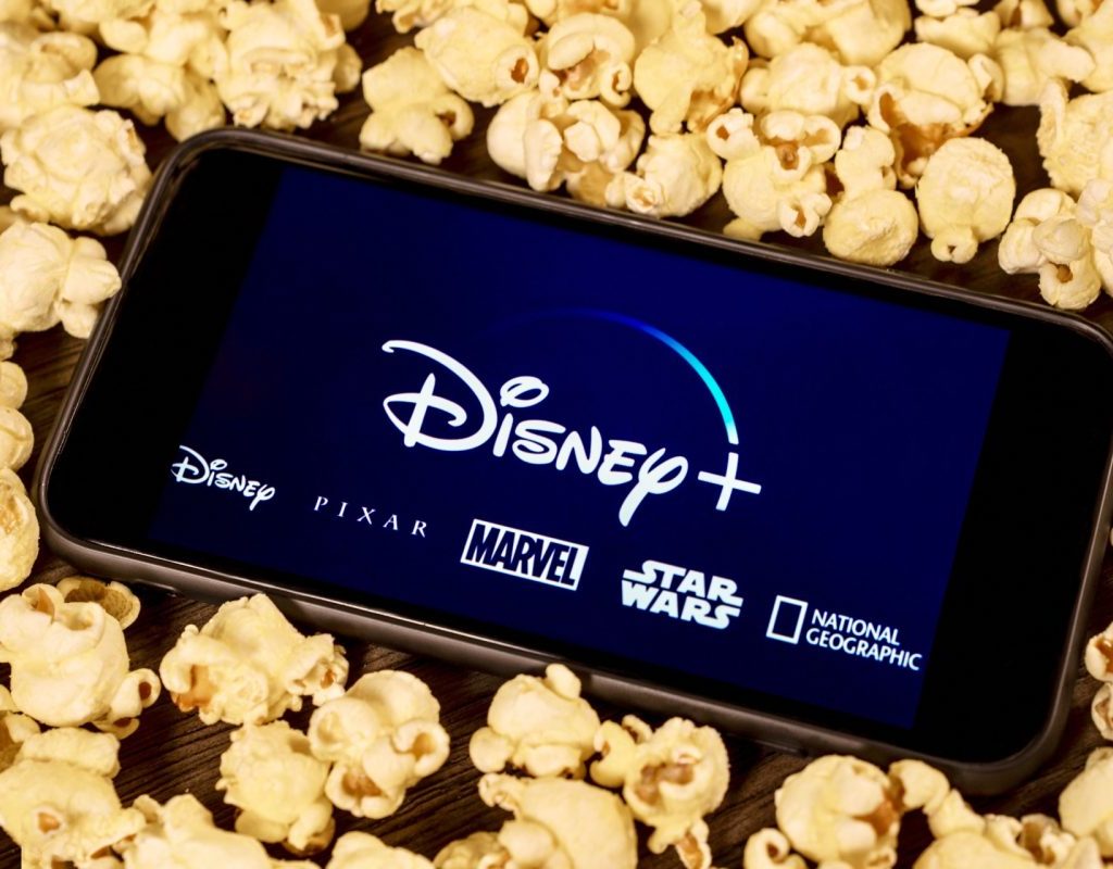 Disney+ on a phone