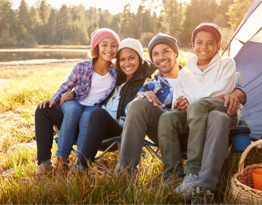 family on a fun camping trip