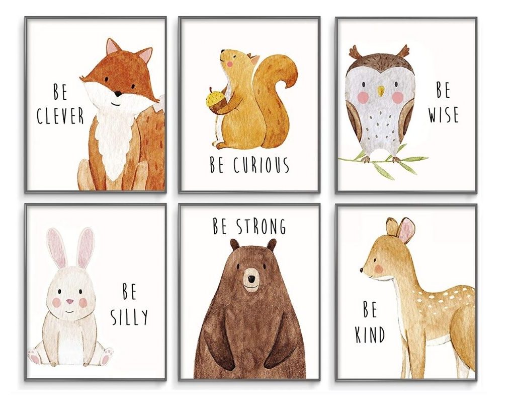 Artwork of animals for a nursery