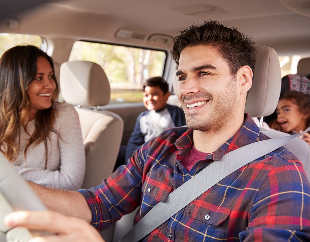 Family on a road trip