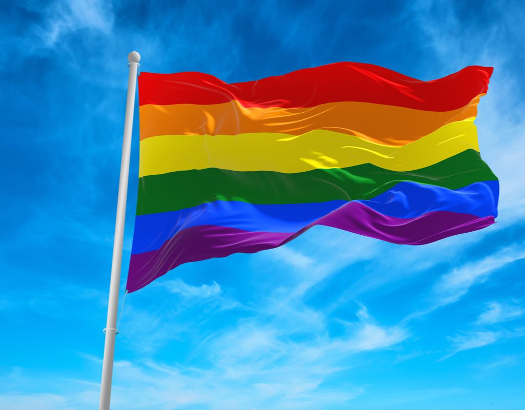 Rainbow flag for Pride Month