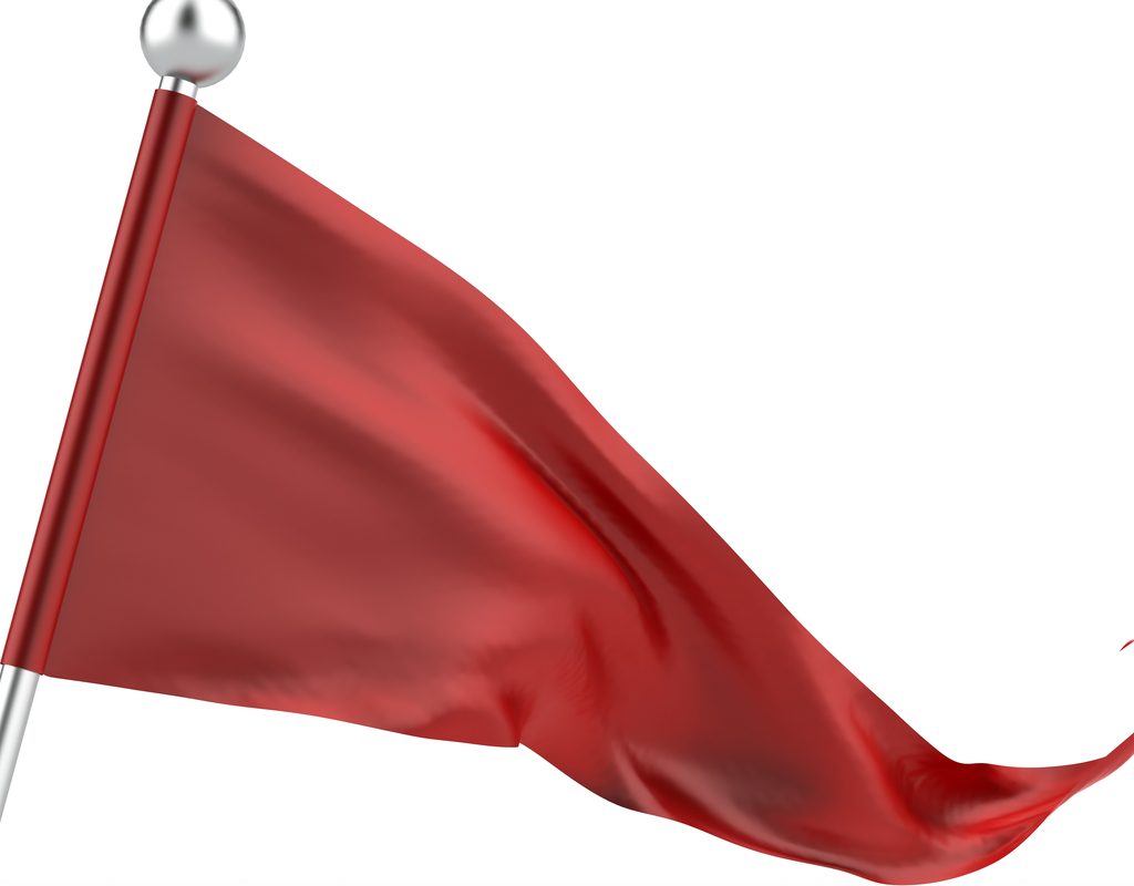 Red flag ready for a game of Capture the Flag