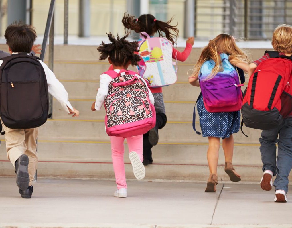Kids going to school.