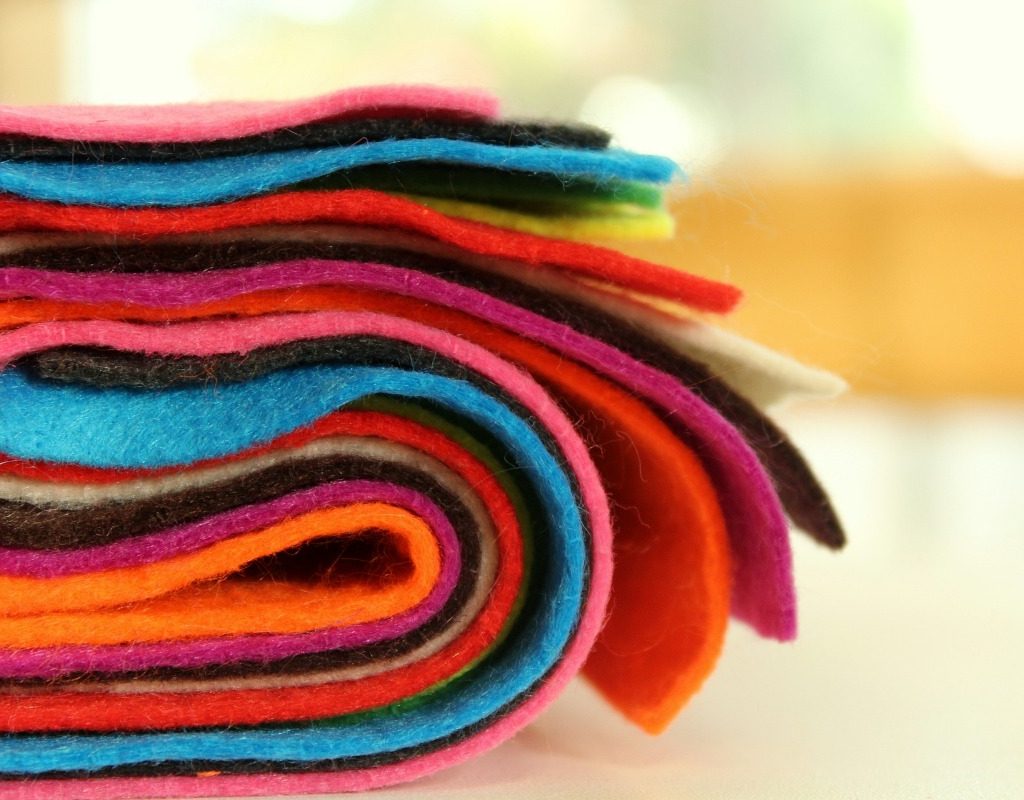 colored felt for projects