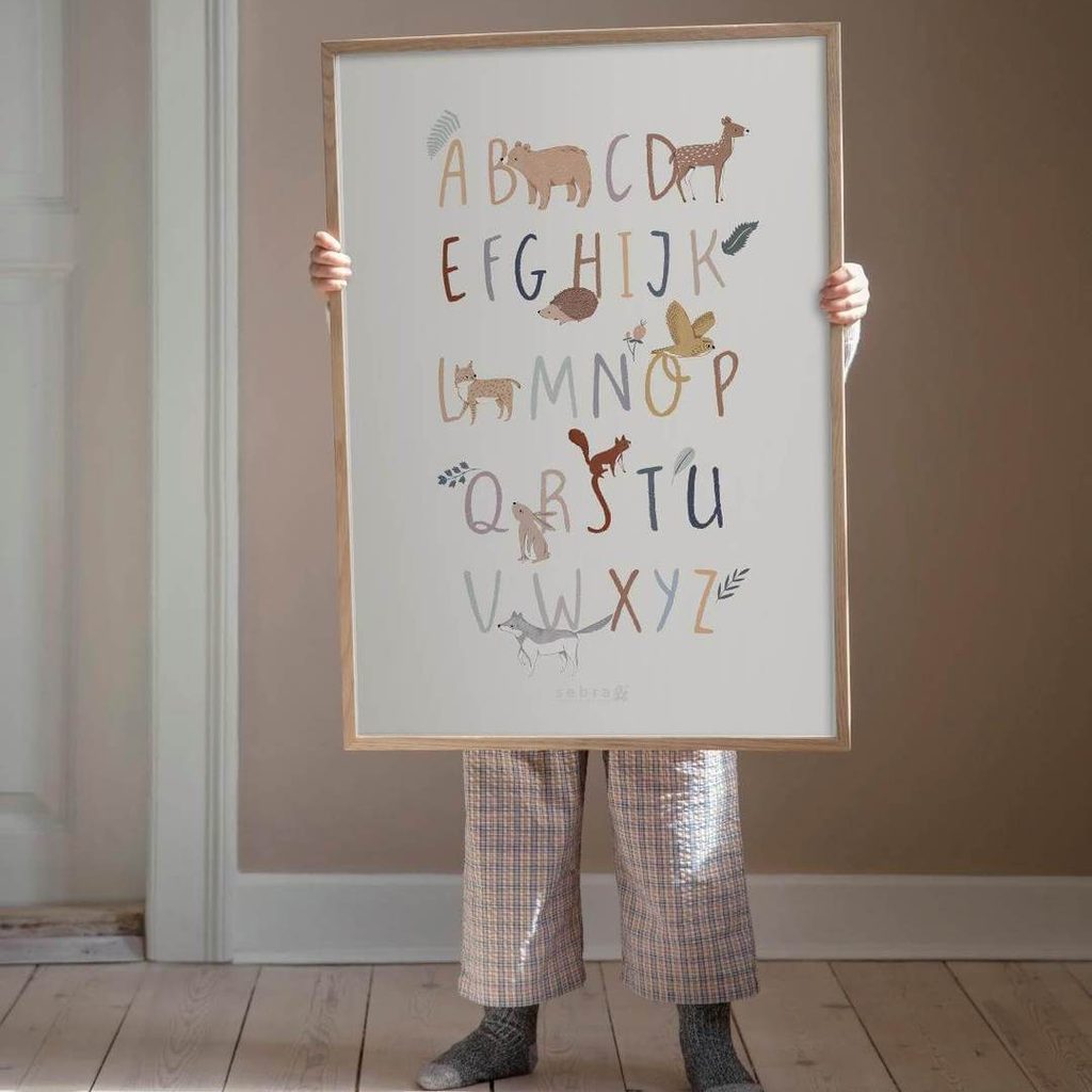 sebra alphabet poster