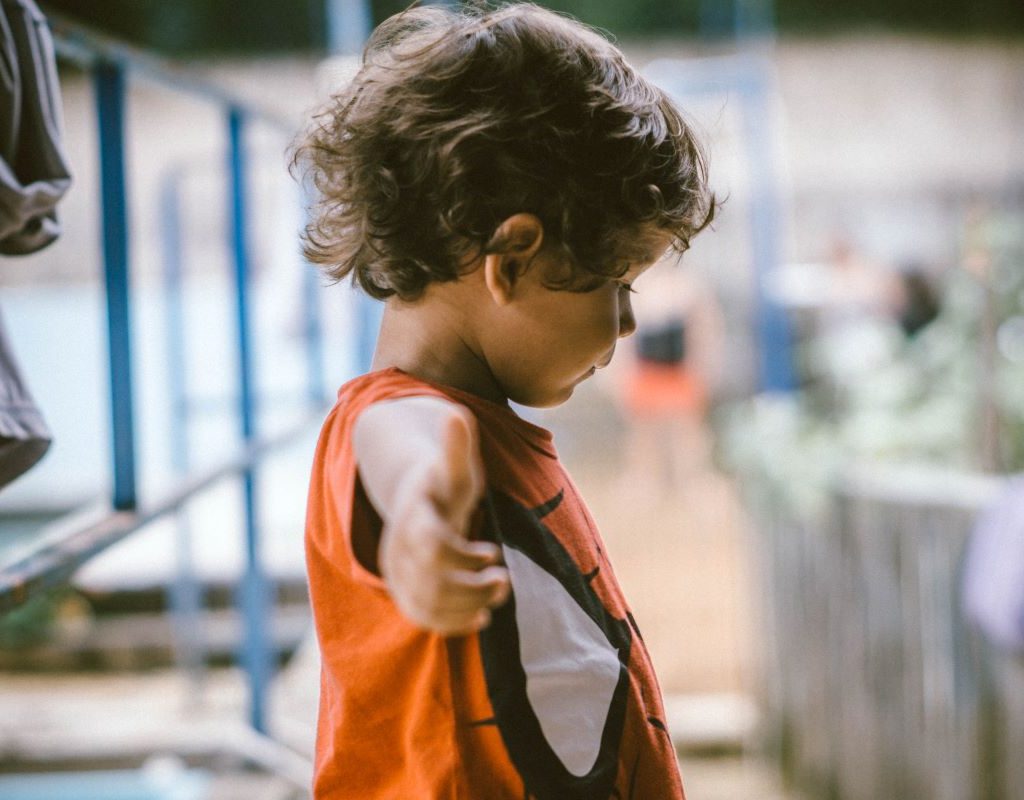 Little boy giving a thumbs-up
