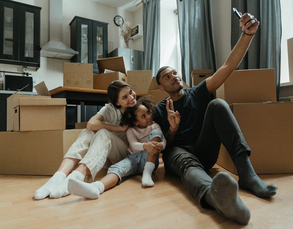 Family capturing moment with iphone 13 camera