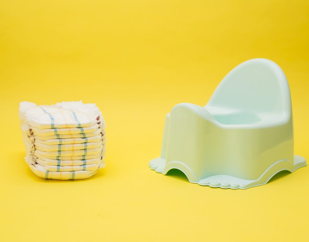 A potty chair and pull-ups.