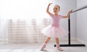 Toddler in ballet class