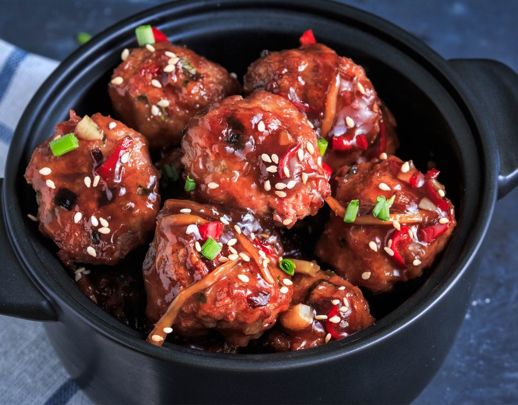 tasty meatballs made in a crockpot