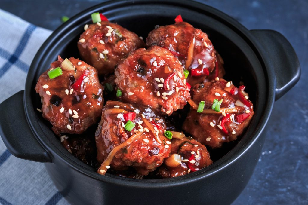 Tasty meatballs made in a crockpot