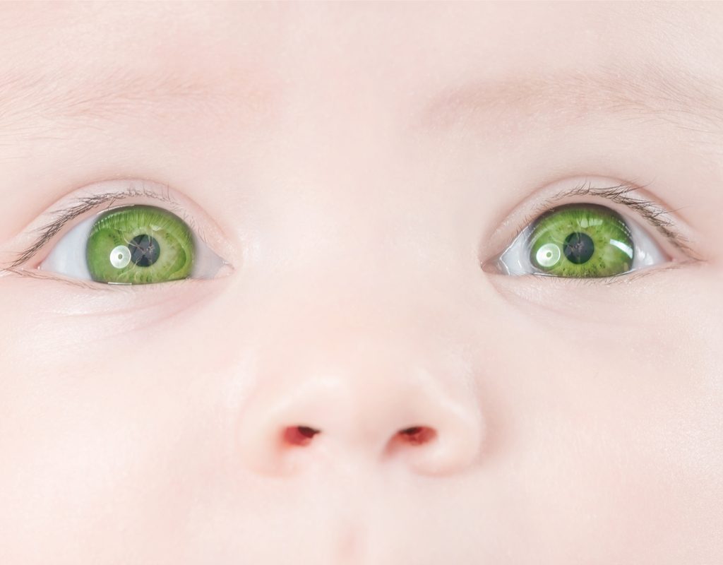 baby with green eyes