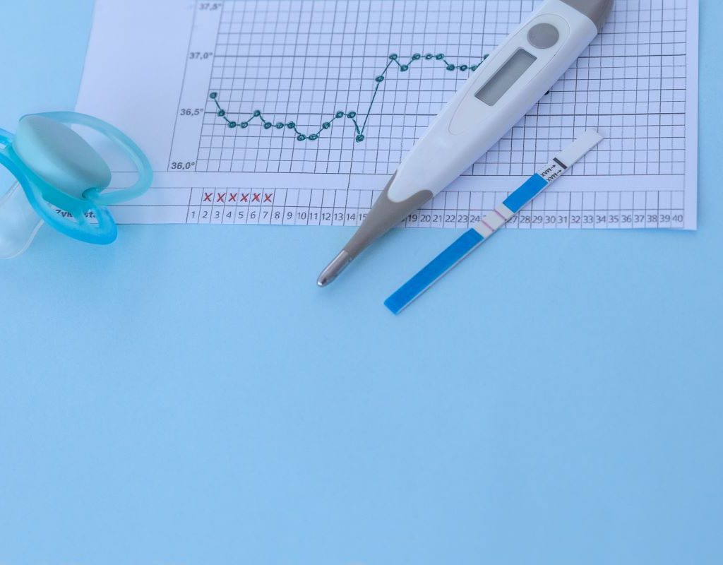 Pregnancy planning. Measurement of basal body temperature.