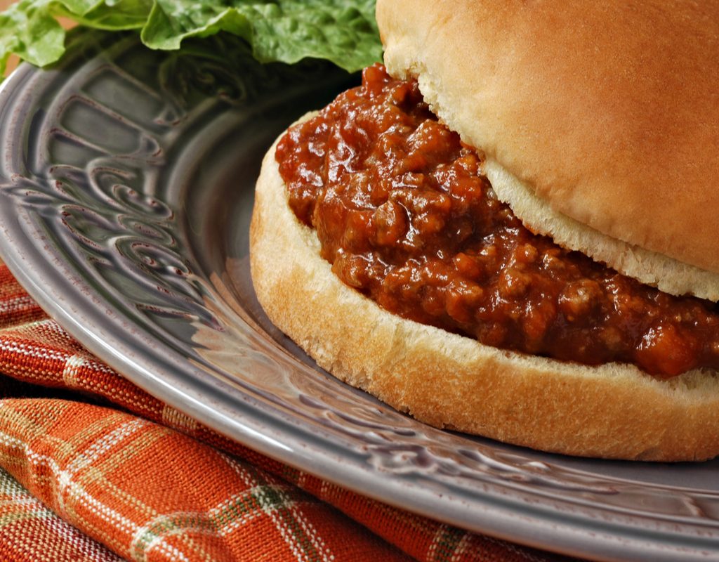 Crockpot sloppy Joe sandwich