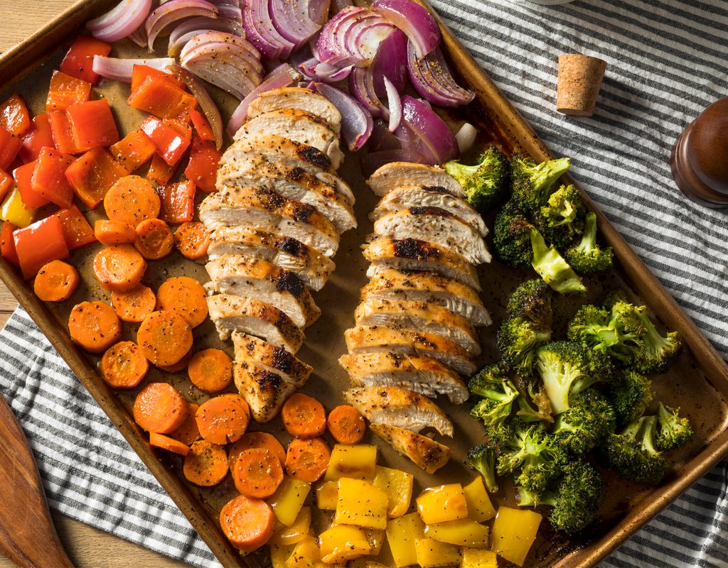 Tasty sheet-pan chicken dinner
