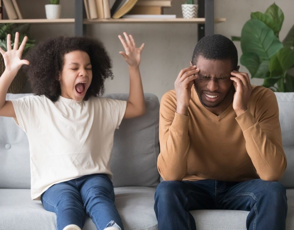 annoying tween and dad