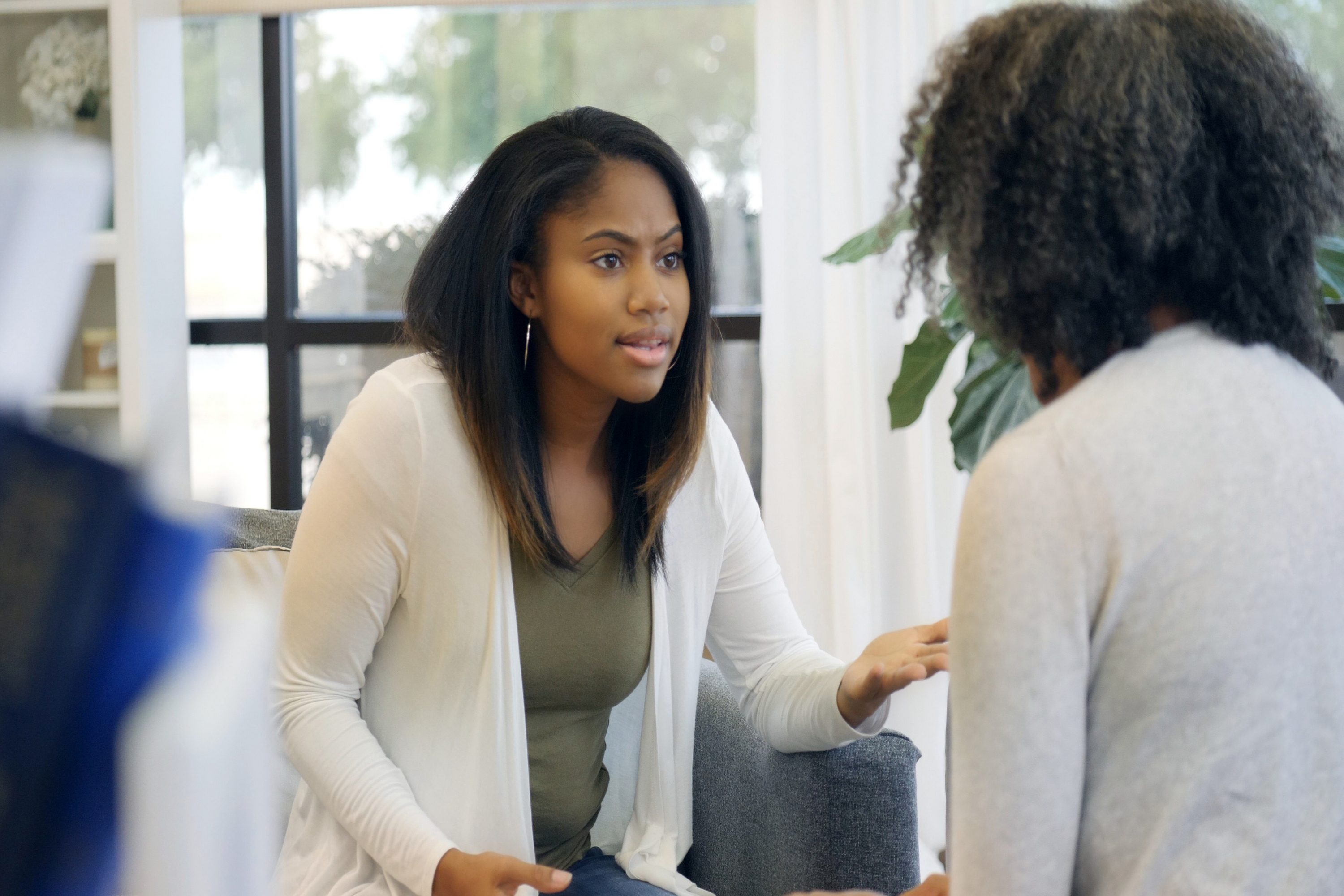 Teen arguing with her mom