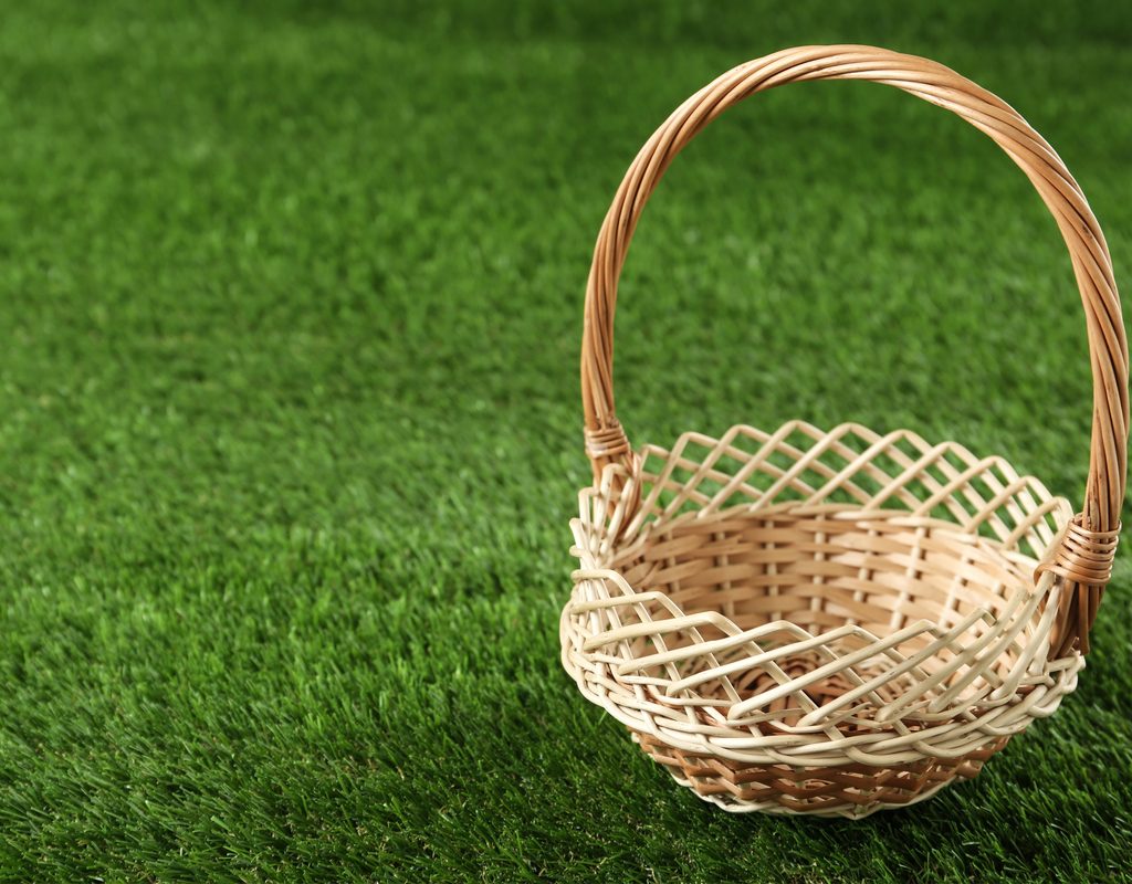 empty Easter basket waiting to be filled