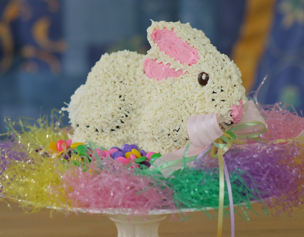 three-dimensional rabbit cake for Easter