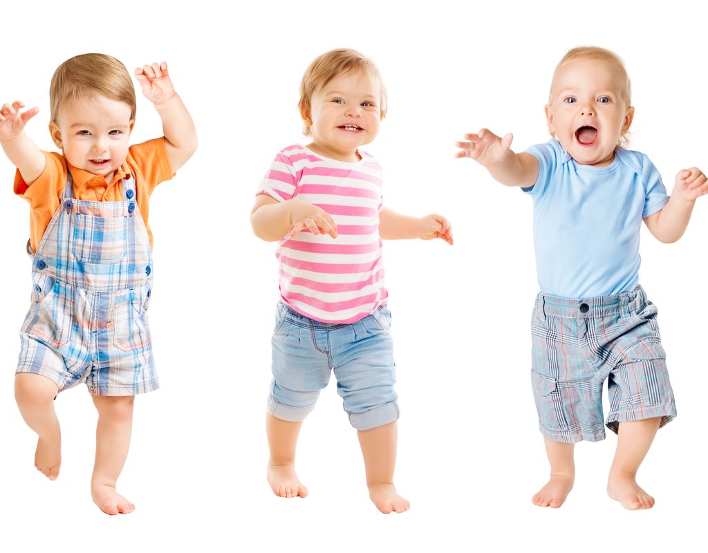 toddler boys playing a party game