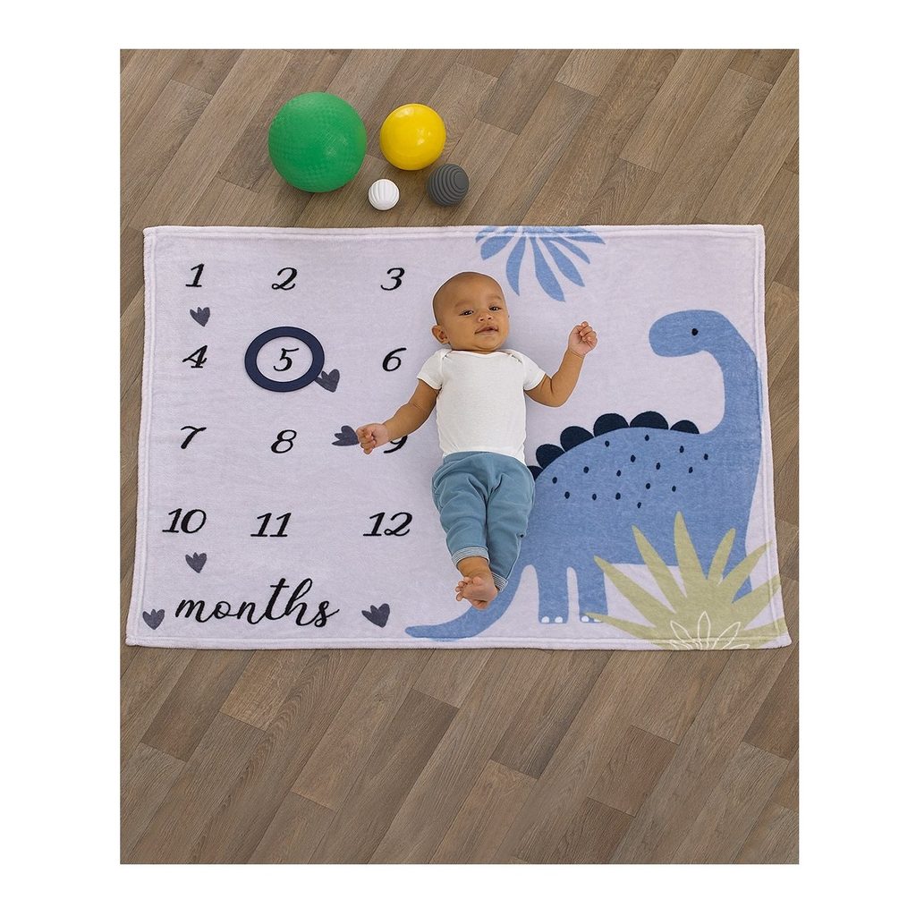 Carter's Blue Dino Adventure Baby Milestone Backdrop at Zulily.