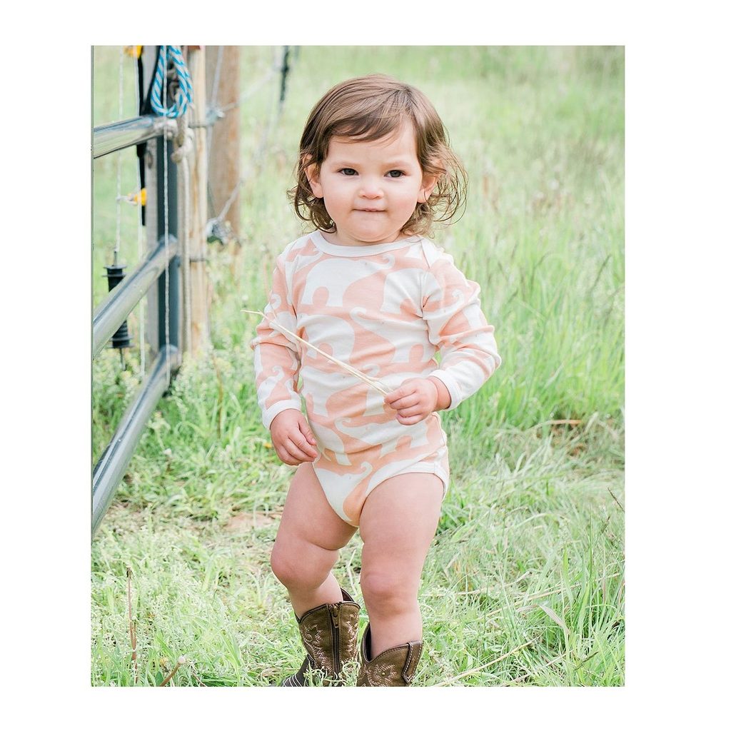 Milkbarn Organic Cotton Longsleeve Infant Body Suit from Zulily.