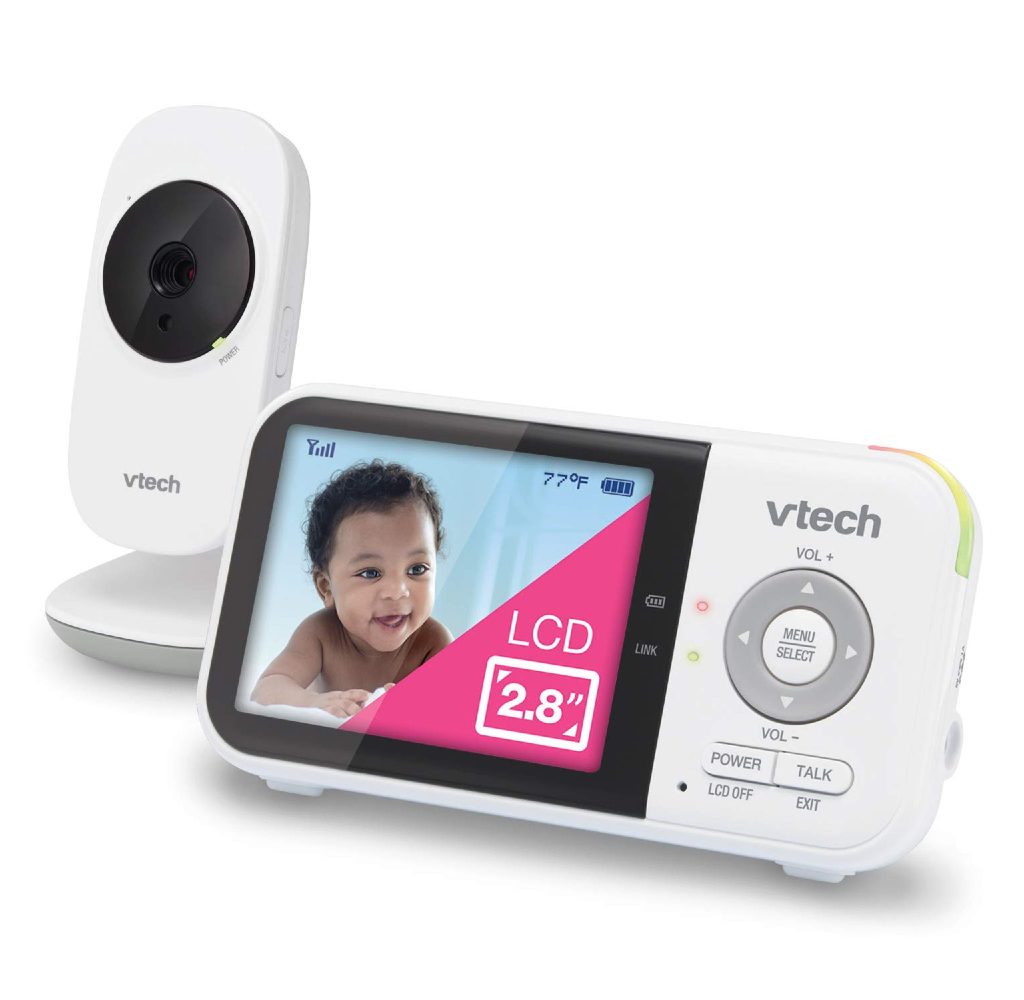 Vtech VM819 Video Baby Monitor on white background.
