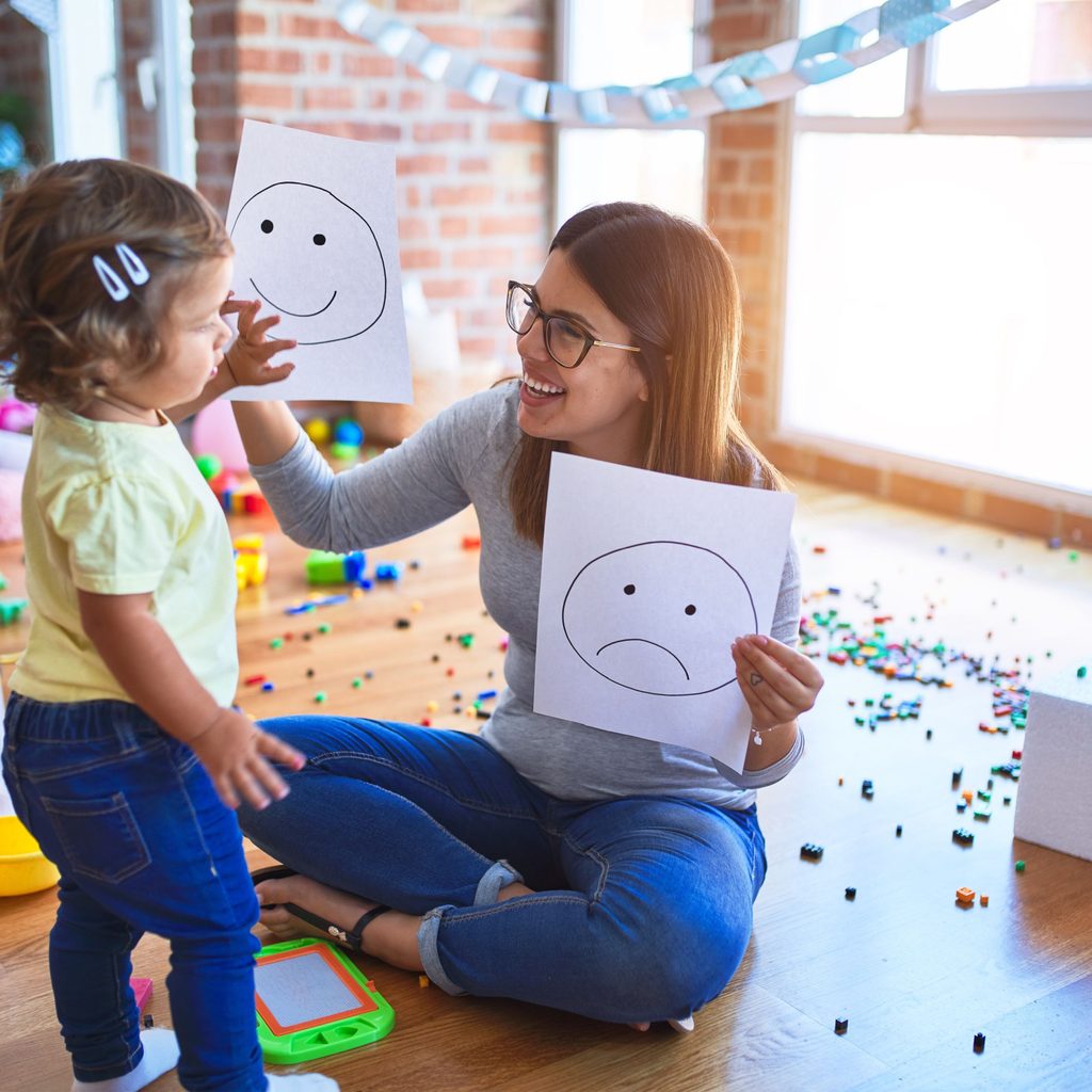 Toddler with therapist