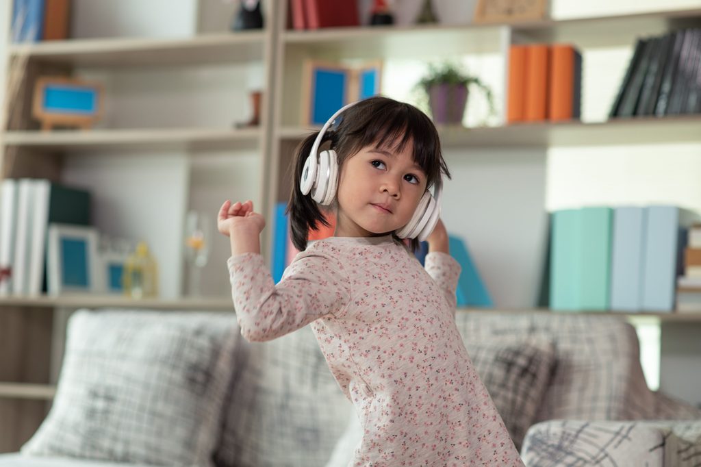 Girl listening to music