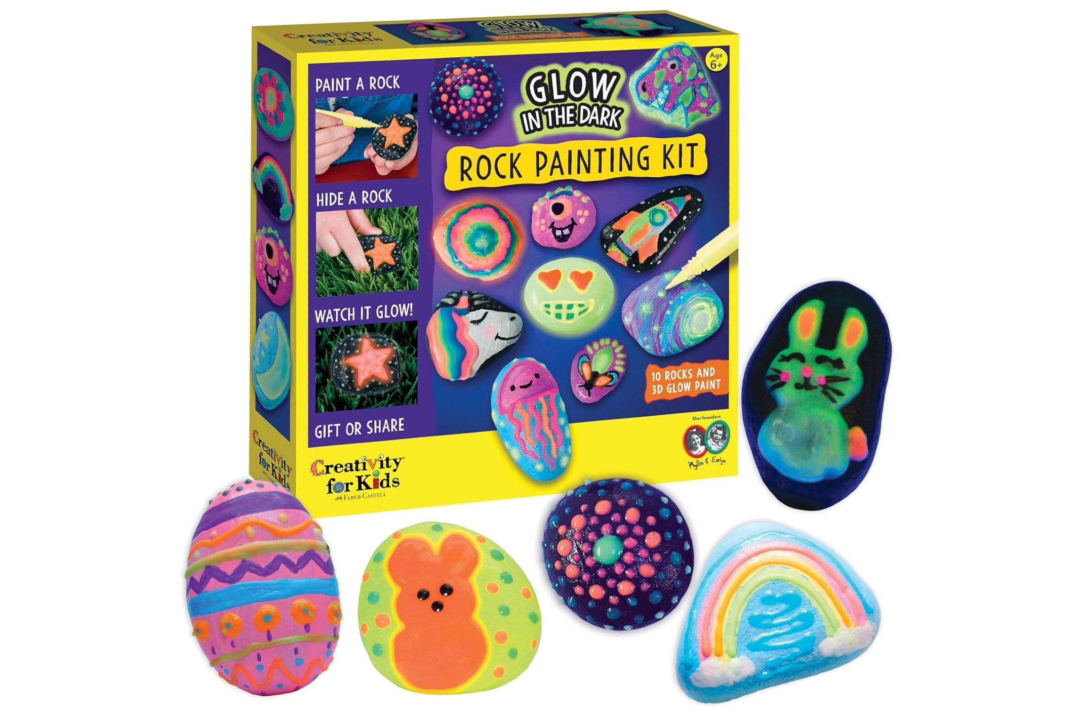 creativity for kids glow in the dark rock painting kit