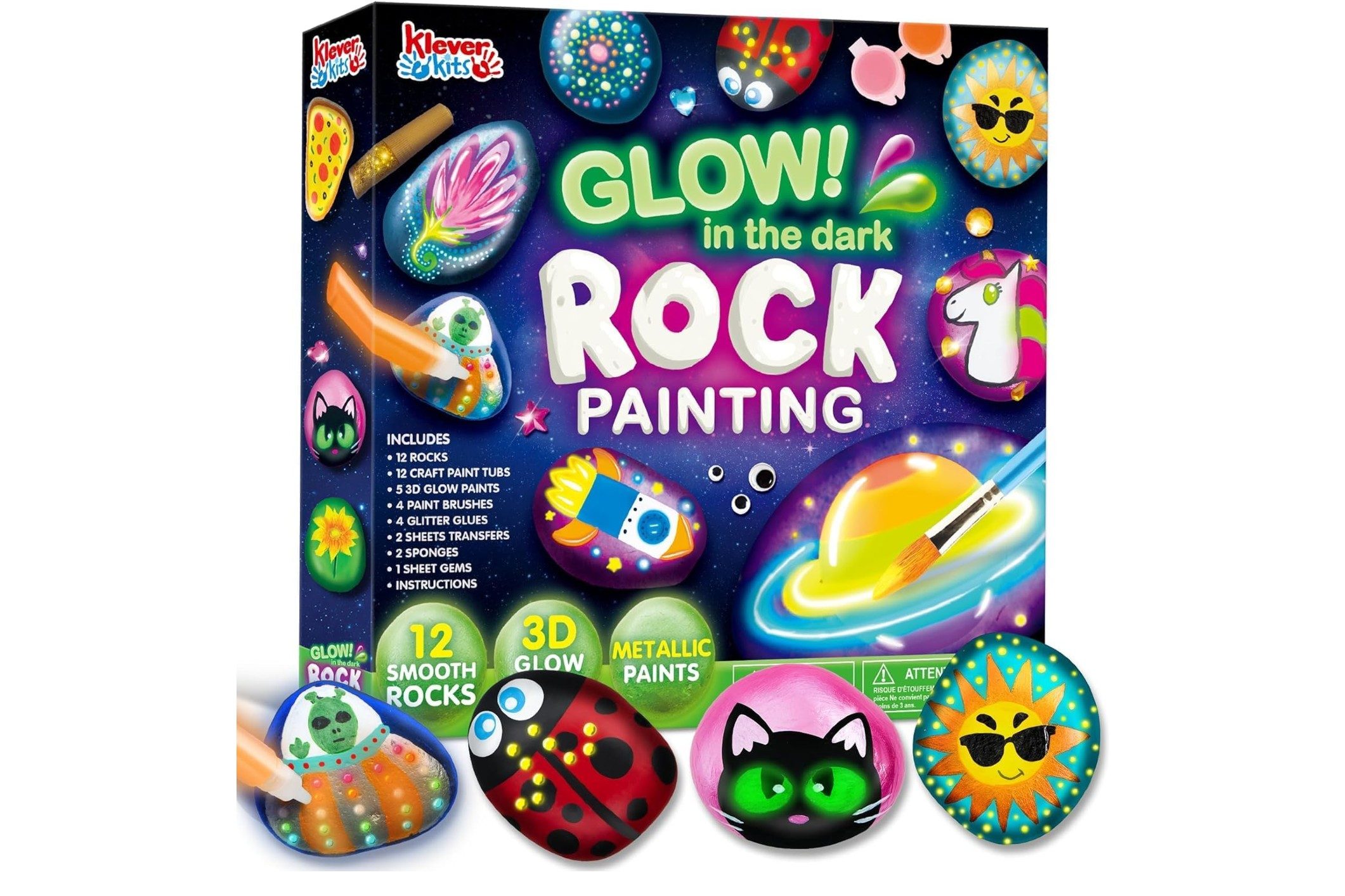 joyin glow in the dark rock painting kit
