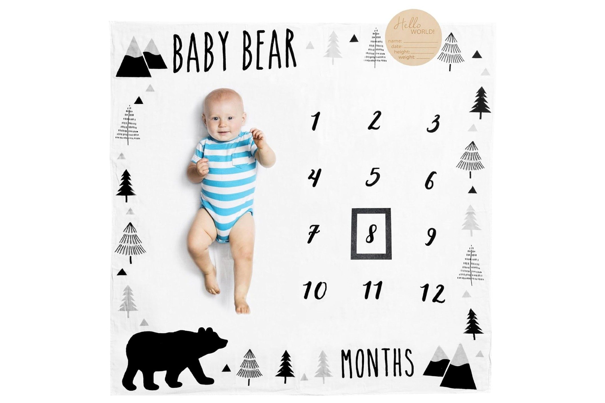 pondering pine milestone blanket