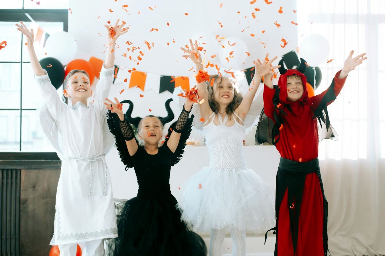 Kids having fun at a Halloween party