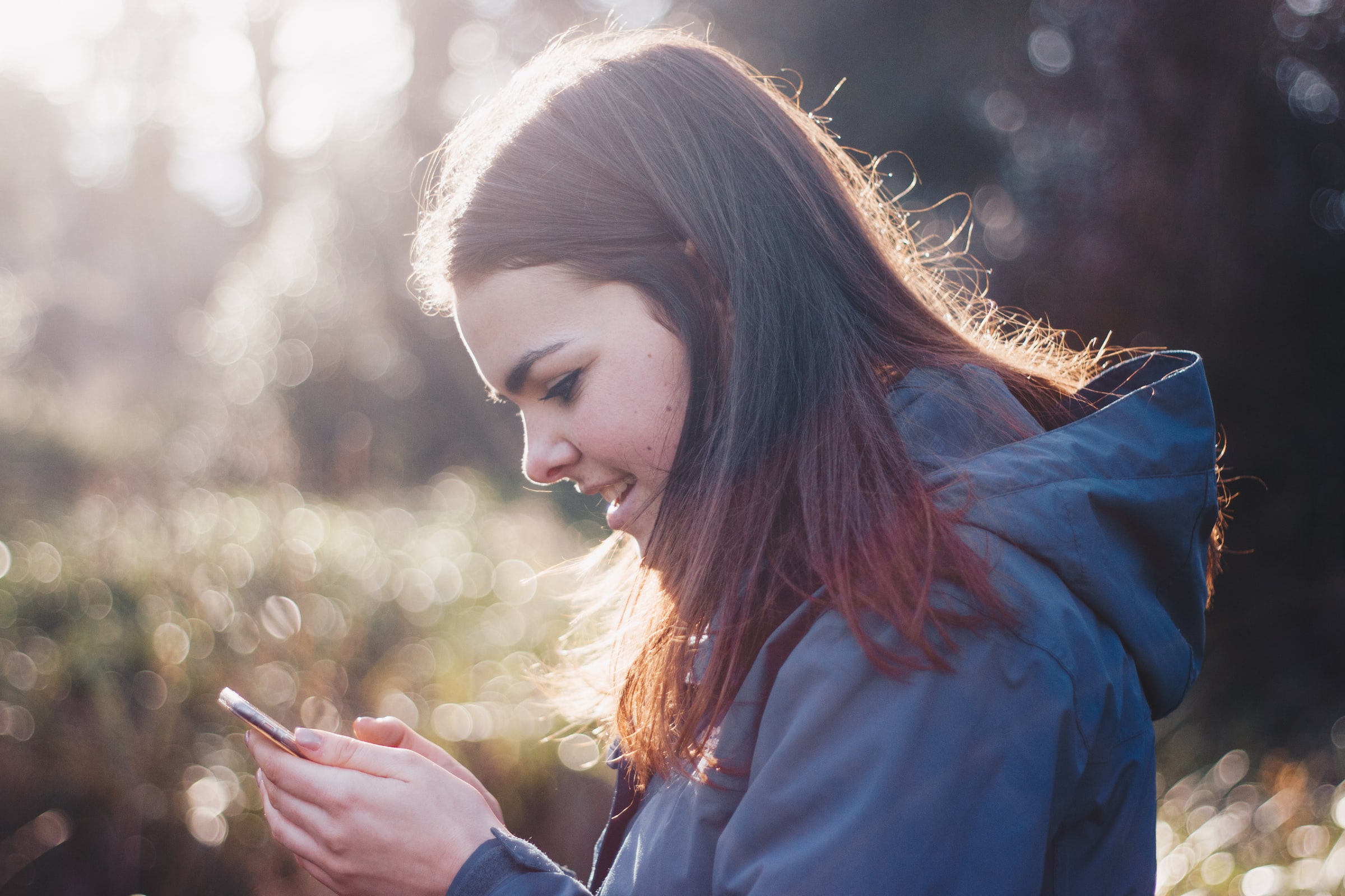 Teen girl on cell phone