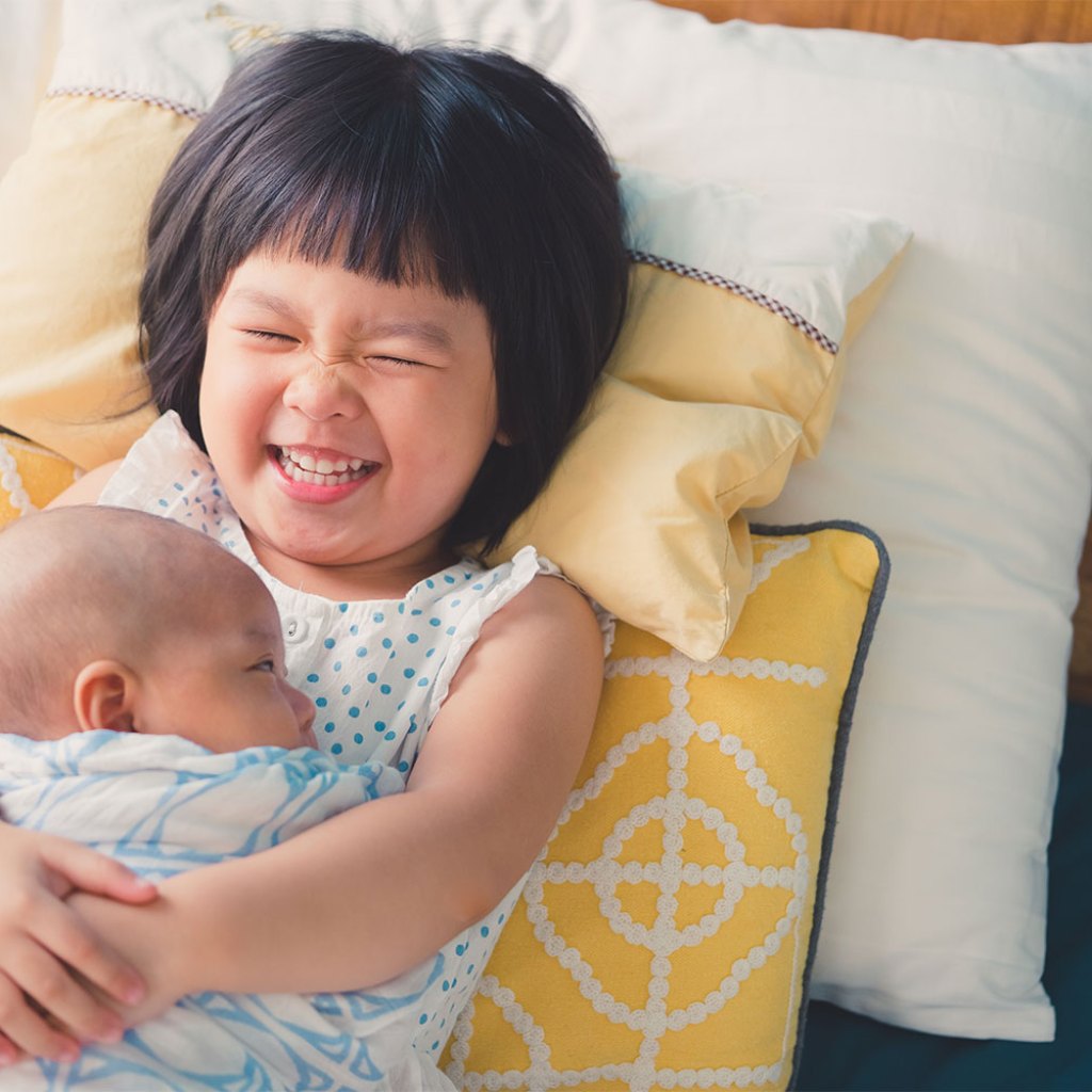 big sister and baby